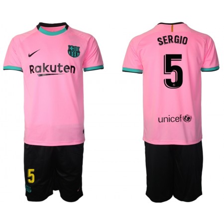 FC Barcellona Sergio Busquets 5 Bambino Maglia Terza 2020/2021 Manica Corta (+ Pantaloncini)